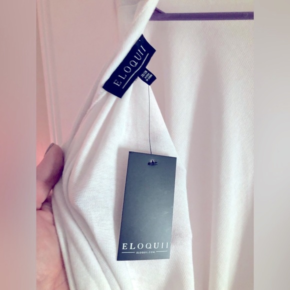 Eloquii size 26/28 white twist- back knit top NWT - Picture 4 of 7